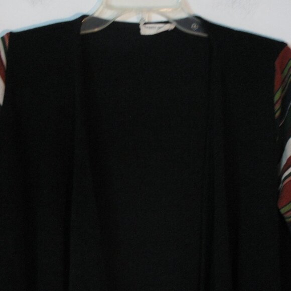* Twenty Second 22nd Cardigan Small Black with Stripes Sweater - Picture 2 of 5